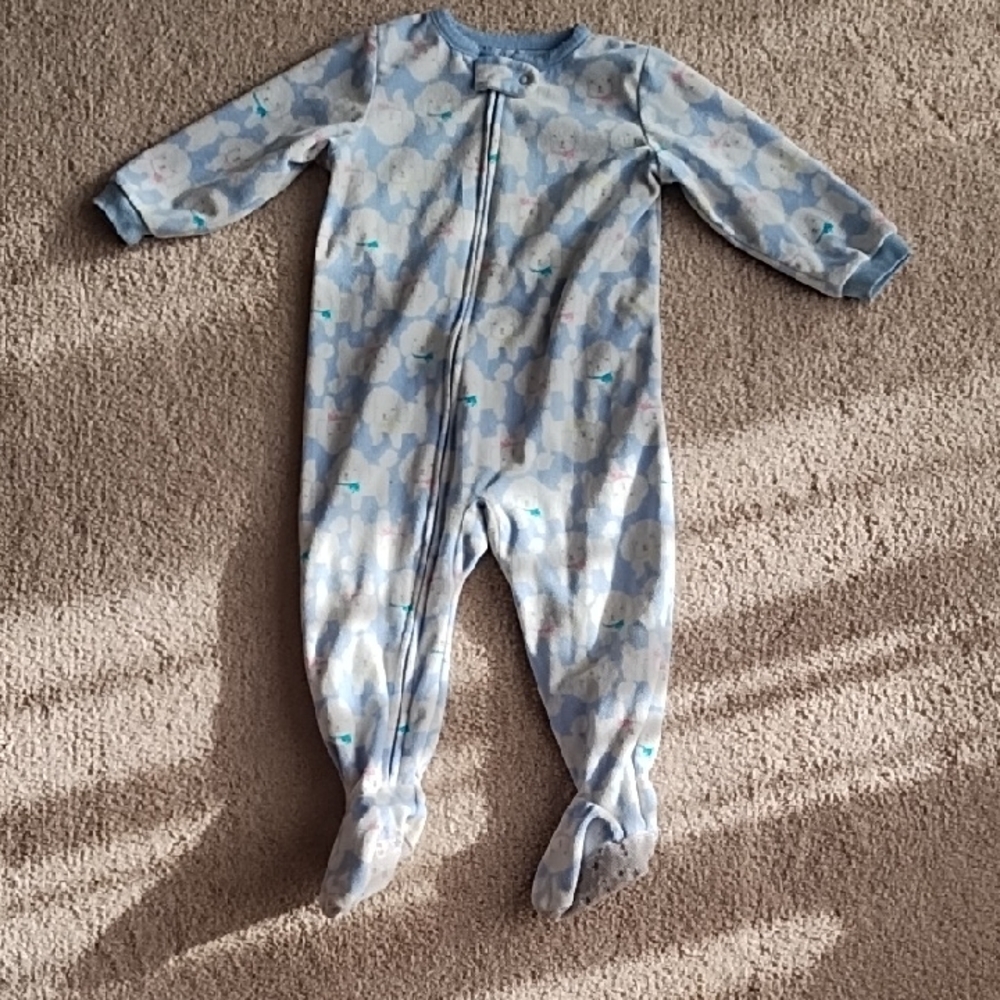 Carter's Blue and White Cloud Footie